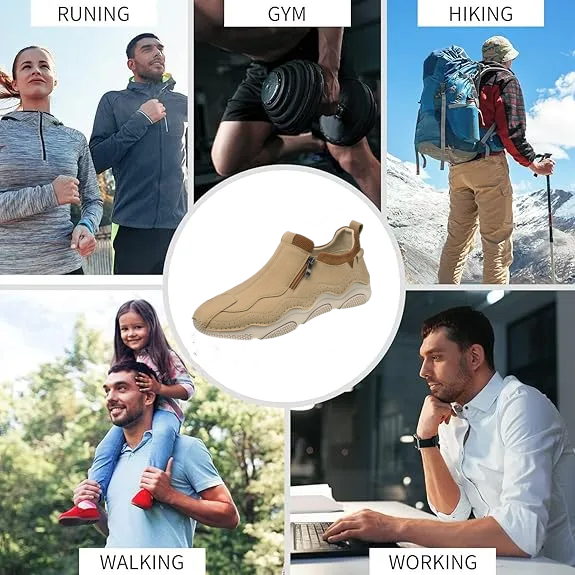 ๐ Men's Calfskin Walking Shoes ๐ Hand-sewn, slip-on design, easy to put on and take off โ
Arch support - relieve pain and walk comfortably