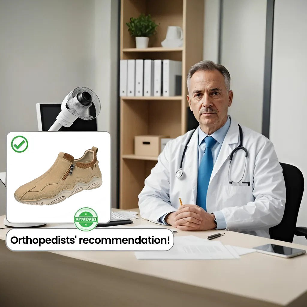 ๐ Men's Calfskin Walking Shoes ๐ Hand-sewn, slip-on design, easy to put on and take off โ
Arch support - relieve pain and walk comfortably