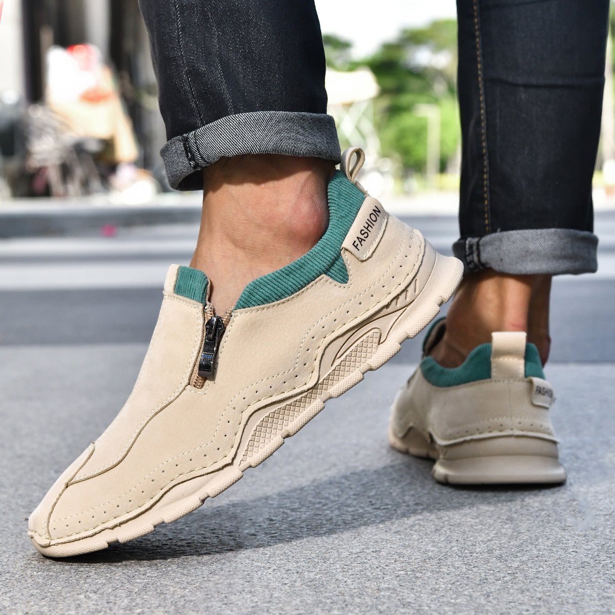 ๐ Men's Calfskin Walking Shoes ๐ Hand-sewn, slip-on design, easy to put on and take off โ
Arch support - relieve pain and walk comfortably