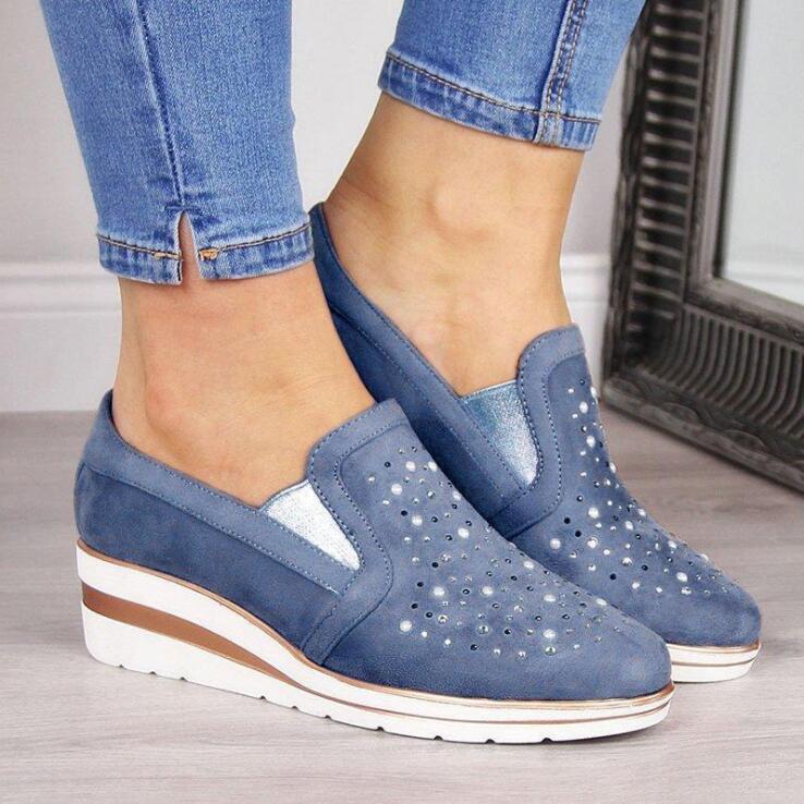 Women's breathable slip-on flat shoes
