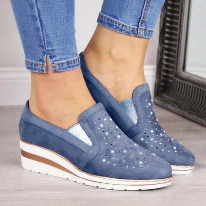 Women's breathable slip-on flat shoes