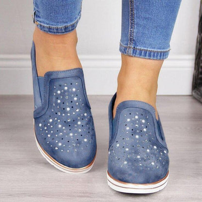 Women's breathable slip-on flat shoes