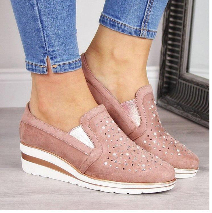Women's breathable slip-on flat shoes