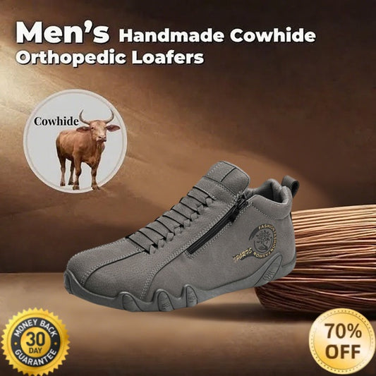 (🔥70% off today, don't miss it)🐂Men's calfskin casual shoes👞Hand-sewn, easy to put on and take off✅Arch support - relieve pain and walk comfortably