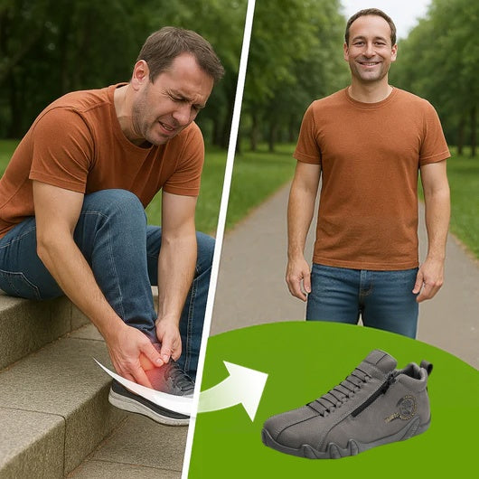 (🔥70% off today, don't miss it)🐂Men's calfskin casual shoes👞Hand-sewn, easy to put on and take off✅Arch support - relieve pain and walk comfortably