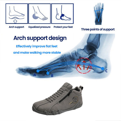 (🔥70% off today, don't miss it)🐂Men's calfskin casual shoes👞Hand-sewn, easy to put on and take off✅Arch support - relieve pain and walk comfortably