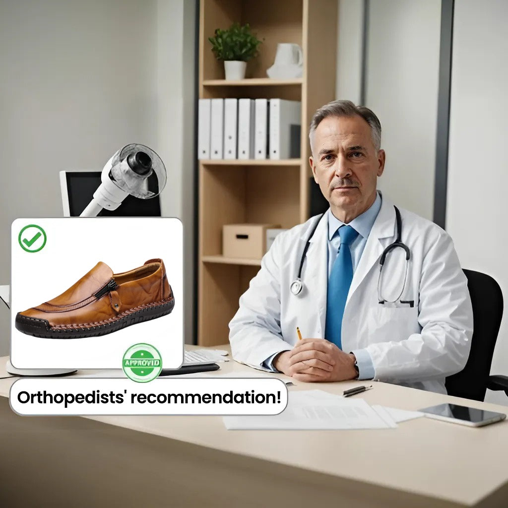 [70% off last day - ends soon] 🔥 Men's genuine leather walking shoes 👞 Hand-sewn ✅ Arch support for comfortable walking