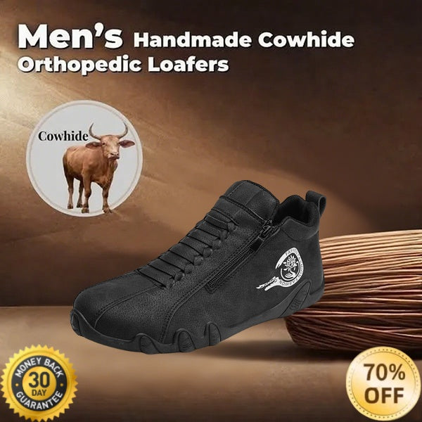 (🔥70% off today, don't miss it)🐂Men's calfskin casual shoes👞Hand-sewn, easy to put on and take off✅Arch support - relieve pain and walk comfortably