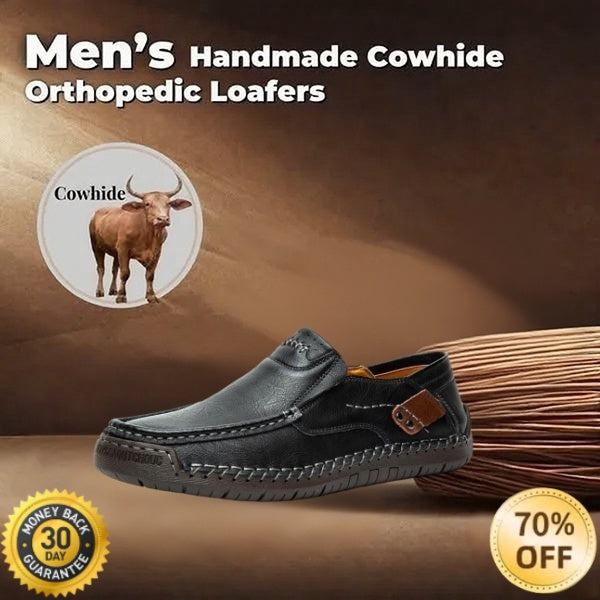 🐂Men's Calfskin Casual Shoes👞Hand-sewn, easy to put on and take off✅Arch support - relieve pain and walk comfortably