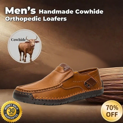 🐂Men's Calfskin Casual Shoes👞Hand-sewn, easy to put on and take off✅Arch support - relieve pain and walk comfortably