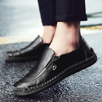 [70% off last day - ends soon] 🔥 Men's genuine leather walking shoes 👞 Hand-sewn ✅ Arch support for comfortable walking