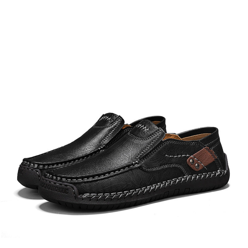 🐂Men's Calfskin Casual Shoes👞Hand-sewn, easy to put on and take off✅Arch support - relieve pain and walk comfortably
