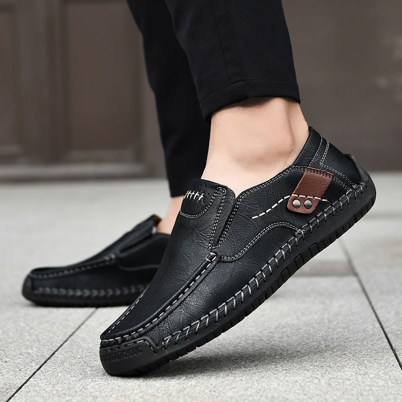 🐂Men's Calfskin Casual Shoes👞Hand-sewn, easy to put on and take off✅Arch support - relieve pain and walk comfortably