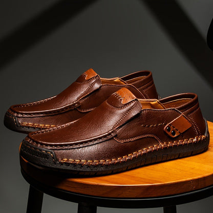 🐂Men's Calfskin Casual Shoes👞Hand-sewn, easy to put on and take off✅Arch support - relieve pain and walk comfortably
