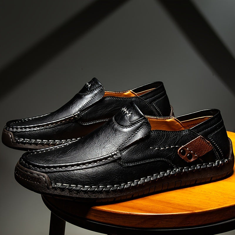 🐂Men's Calfskin Casual Shoes👞Hand-sewn, easy to put on and take off✅Arch support - relieve pain and walk comfortably