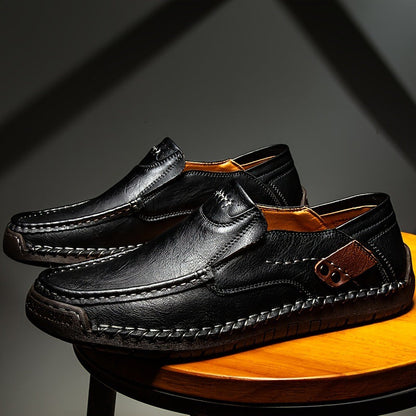 🐂Men's Calfskin Casual Shoes👞Hand-sewn, easy to put on and take off✅Arch support - relieve pain and walk comfortably