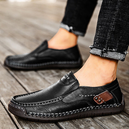 🐂Men's Calfskin Casual Shoes👞Hand-sewn, easy to put on and take off✅Arch support - relieve pain and walk comfortably
