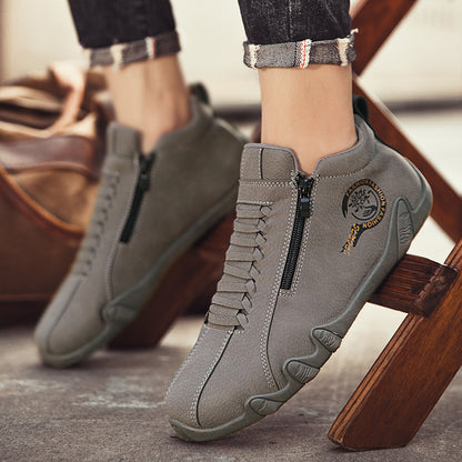 (🔥70% off today, don't miss it)🐂Men's calfskin casual shoes👞Hand-sewn, easy to put on and take off✅Arch support - relieve pain and walk comfortably
