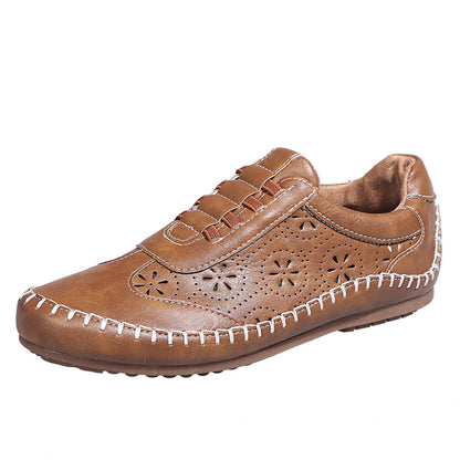 New round toe hollow flat casual shoes