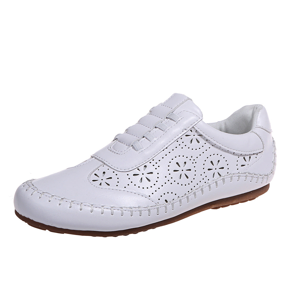 New round toe hollow flat casual shoes