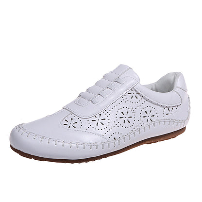 New round toe hollow flat casual shoes