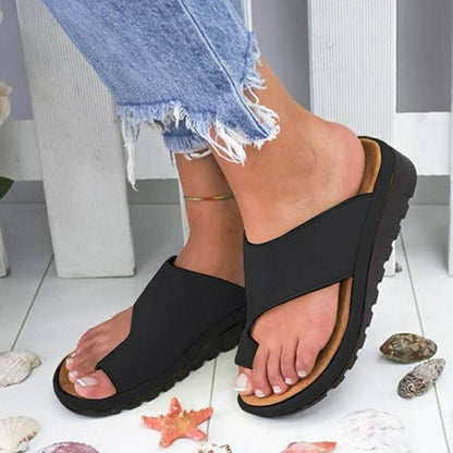 Women's solid color toe sandals