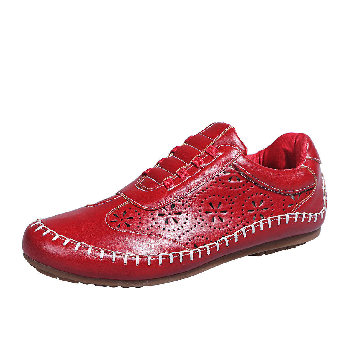New round toe hollow flat casual shoes