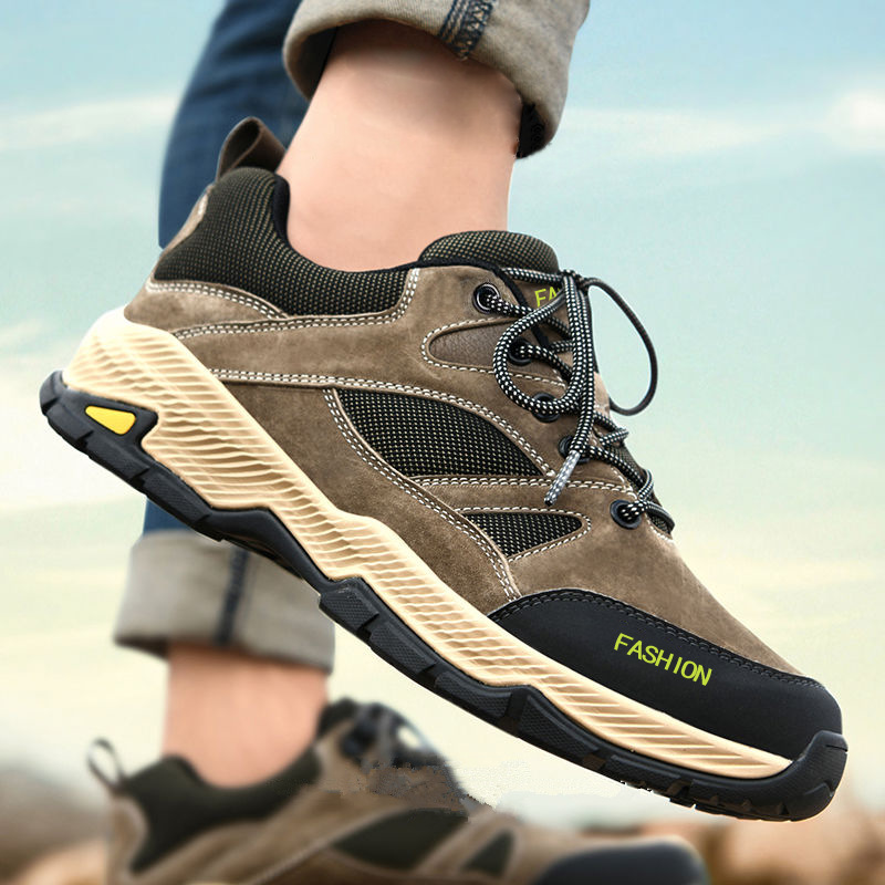 Men's Hiking Shoes Outdoor Walking Sneakers Lightweight Low Rise for Travel Camping
