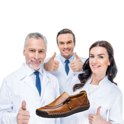 [70% off last day - ends soon] 🔥 Men's genuine leather walking shoes 👞 Hand-sewn ✅ Arch support for comfortable walking
